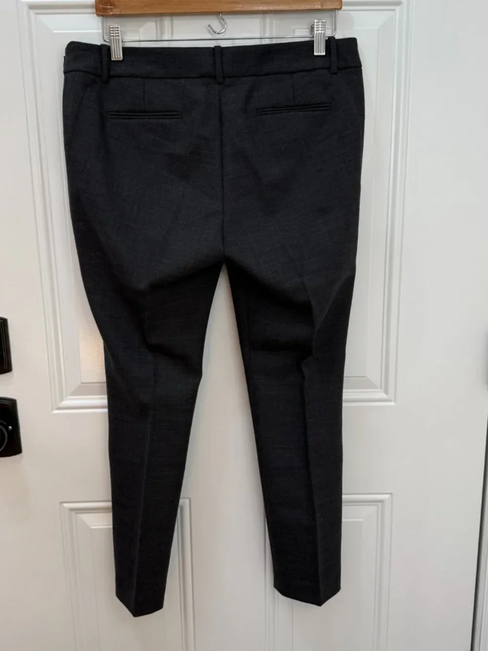 J.Crew Minnie Pant Bi-Stretch Wool Charcoal Gray Size 10